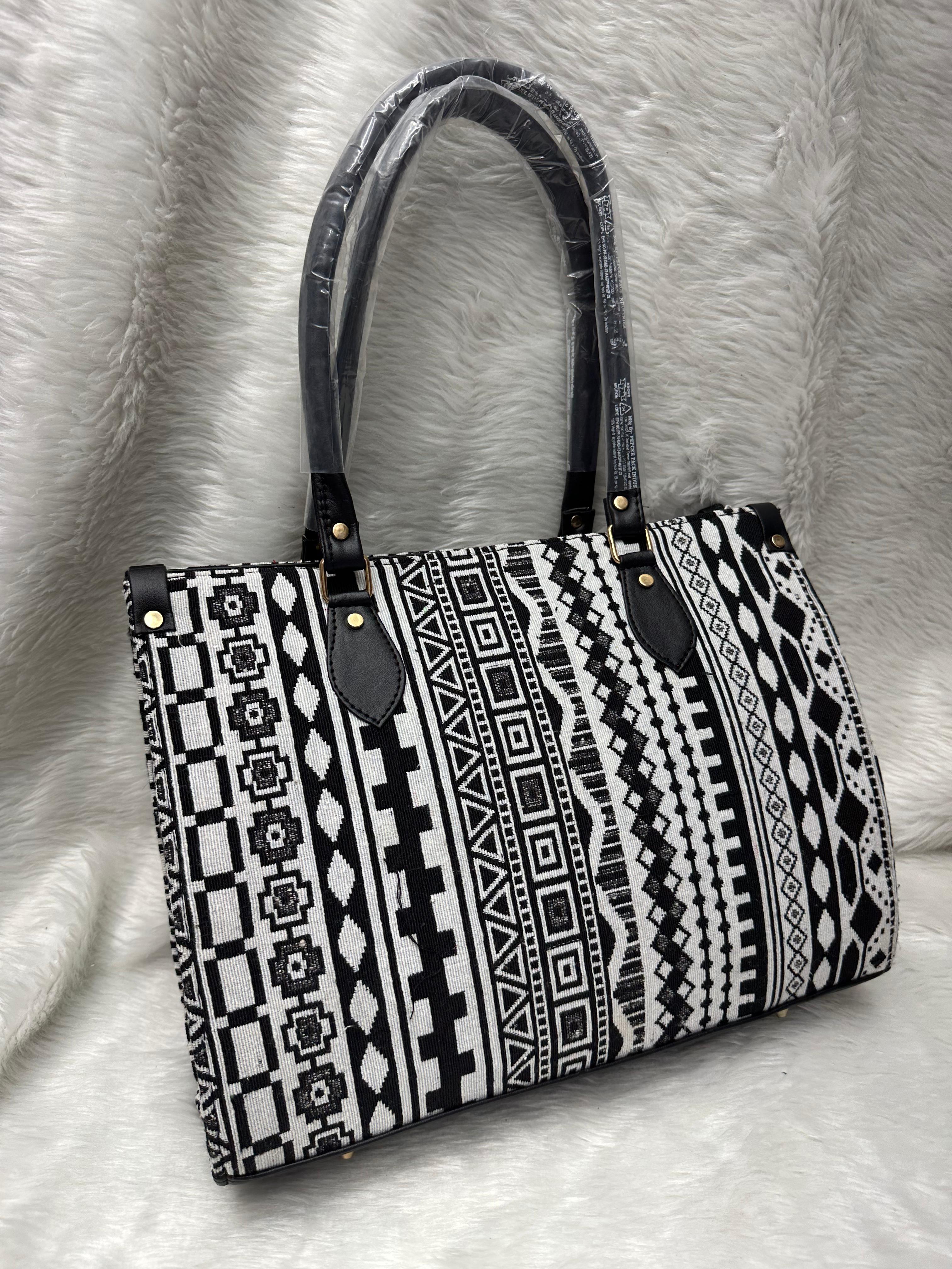 Artistry in Motion: Oversized Ikkat Tote Bag